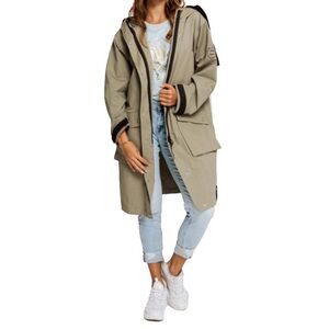 Zhrill Acadia Olive Green Army Hooded Jacket